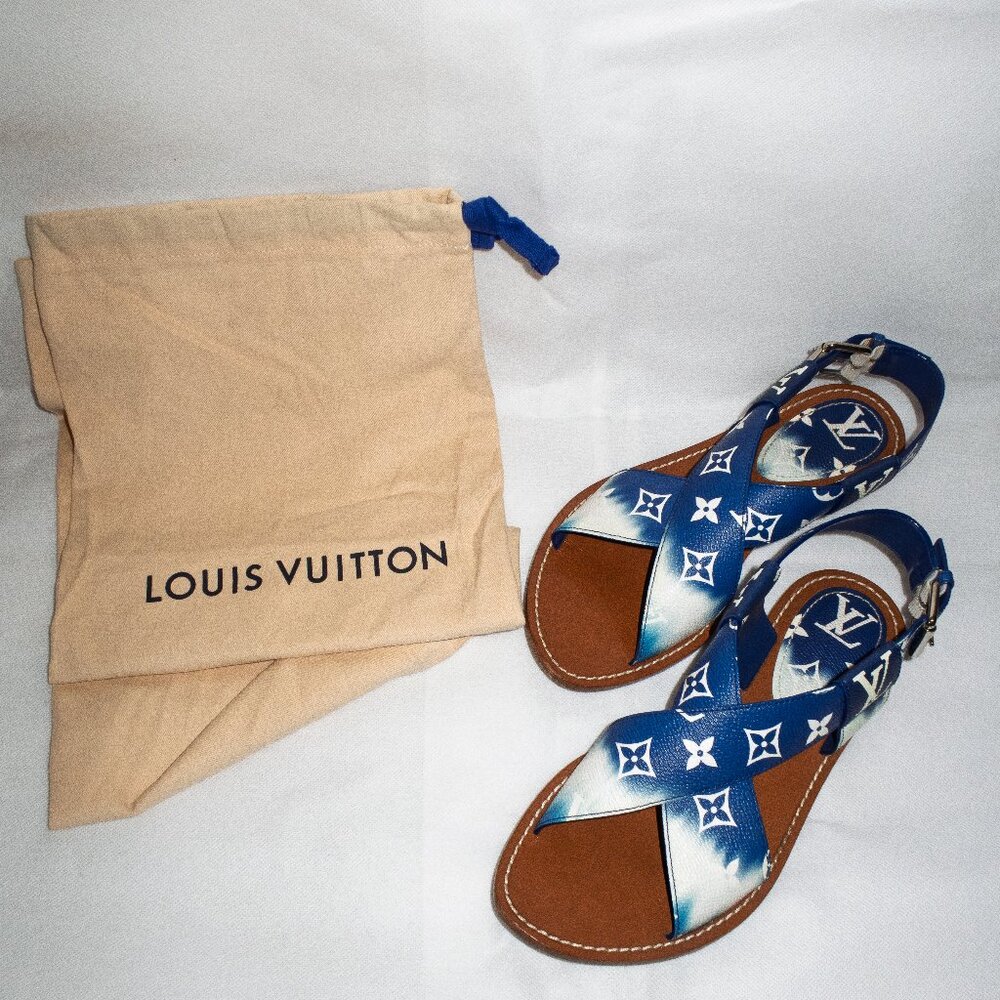 Louis Vuitton Monogram Escale Palma Flat Sandals (IT/EU 39, US 9)
